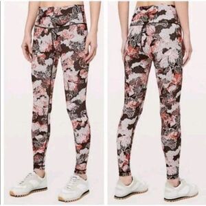 Lululemon Wunder Under Leggings Womens 10 Hi Rise Tight CNY Artisan Spring Multi